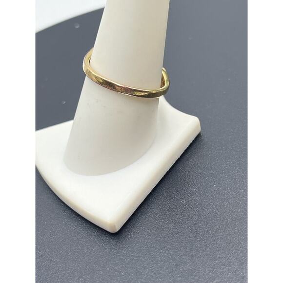 Vintage Vermeil Sterling Triple Oval Garnet Trilogy Engagement Ring Cz Diamond - Picture 11 of 11